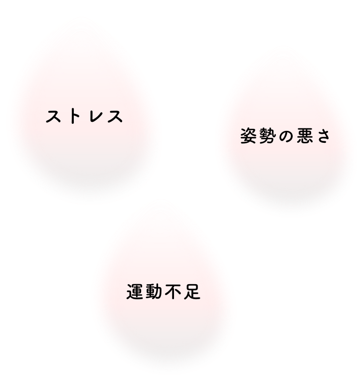 ストレス・姿勢の悪さ・運動不足
